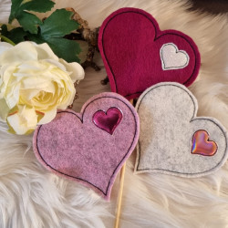 Stickdatei ITH - Blumenstecker Herz im Herz